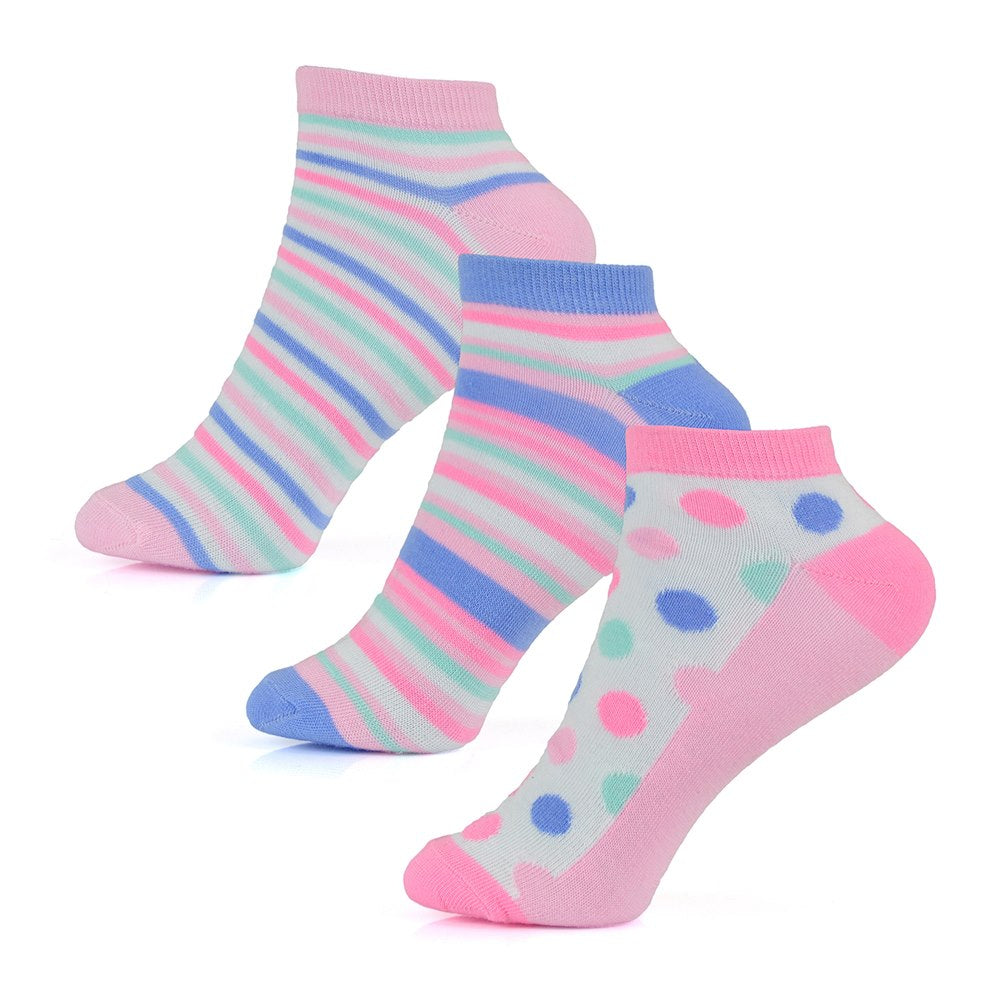 Ladies Liner Sports Socks Funky Designs 4-7, 6 or 12 Pairs