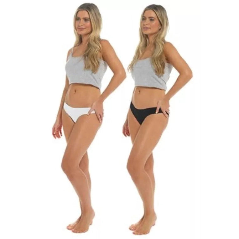Anucci Ladies Brazilian Lace Briefs Cotton Rich Knickers Underwear (5 Pack) - Mayra Hosiery
