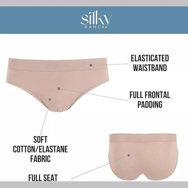 Silky Dance Men's & Boy's Full Seat Full Frontal Padding Dance Belt Brief - Nude - Mayra Hosiery