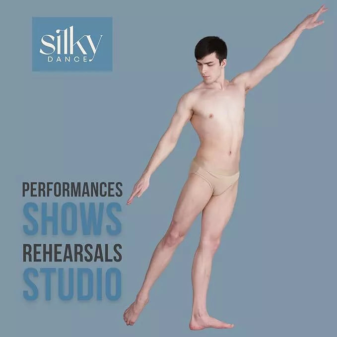 Silky Dance Men's & Boy's Full Seat Full Frontal Padding Dance Belt Brief - Nude - Mayra Hosiery