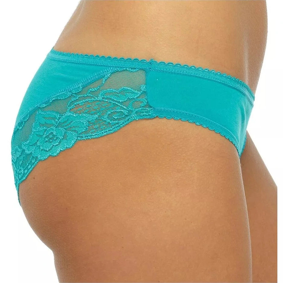 Anucci Ladies Brazilian Lace Briefs Cotton Rich Knickers Underwear (5 Pack) - Mayra Hosiery