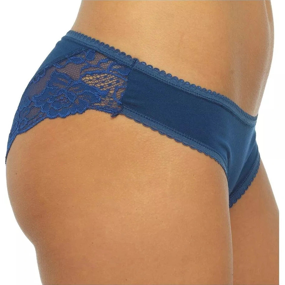 Anucci Ladies Brazilian Lace Briefs Cotton Rich Knickers Underwear (5 Pack) - Mayra Hosiery