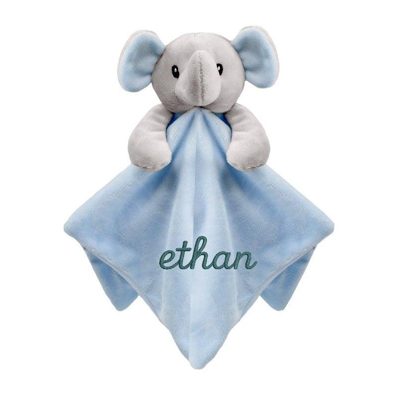 Baby Comforter Security Blanket Mink Comforter - Elephant Eco Blue