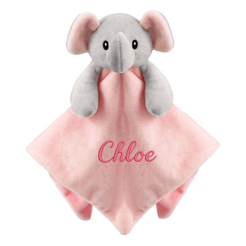 Baby Comforter Security Blanket Mink Comforter - Elephant Eco Pink