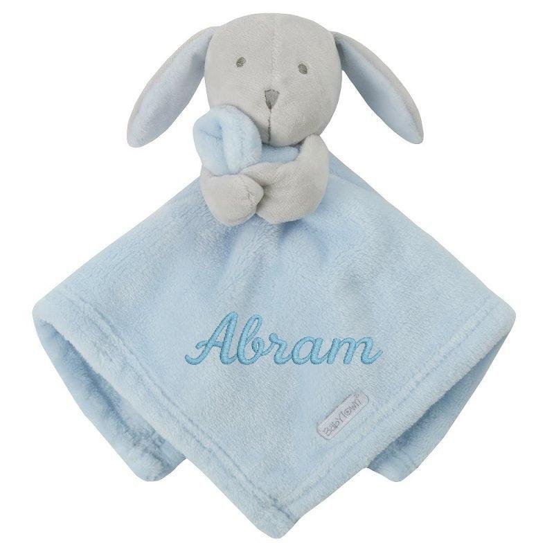 Baby Comforter Security Blanket Novelty Bunny- Blue