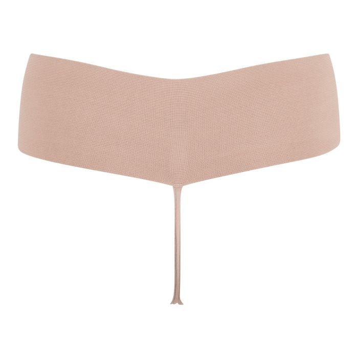 silky Men's Thong Dance Belt, Quilted Panel Dance Brief, Cotton Dancebelt, Nude - Mayra Hosiery