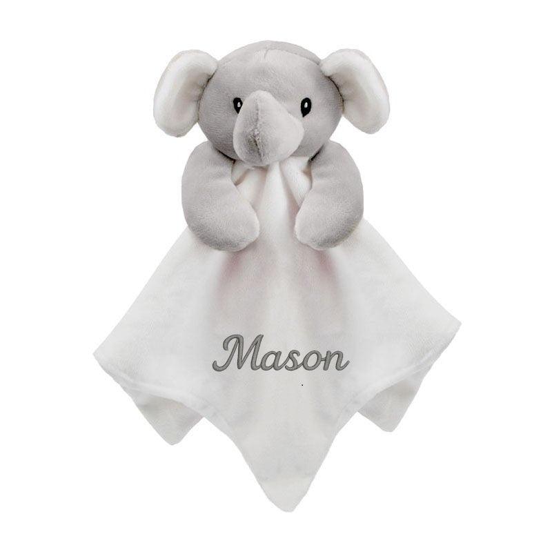 Baby Comforter Security Blanket Mink Comforter - Elephant Eco white